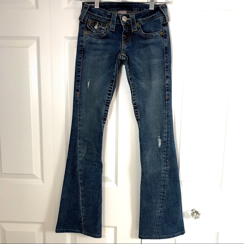 True Religion Joey Twist Flare Jeans Sz 23